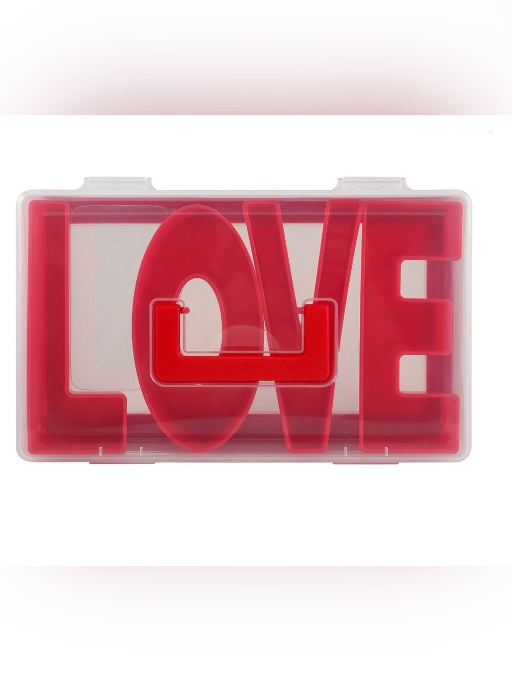 Cook with Color Romantic Figural Plastic On-The-Go Snack Box, Red LOVE